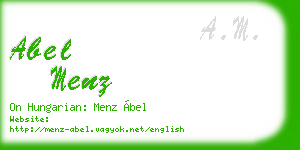 abel menz business card